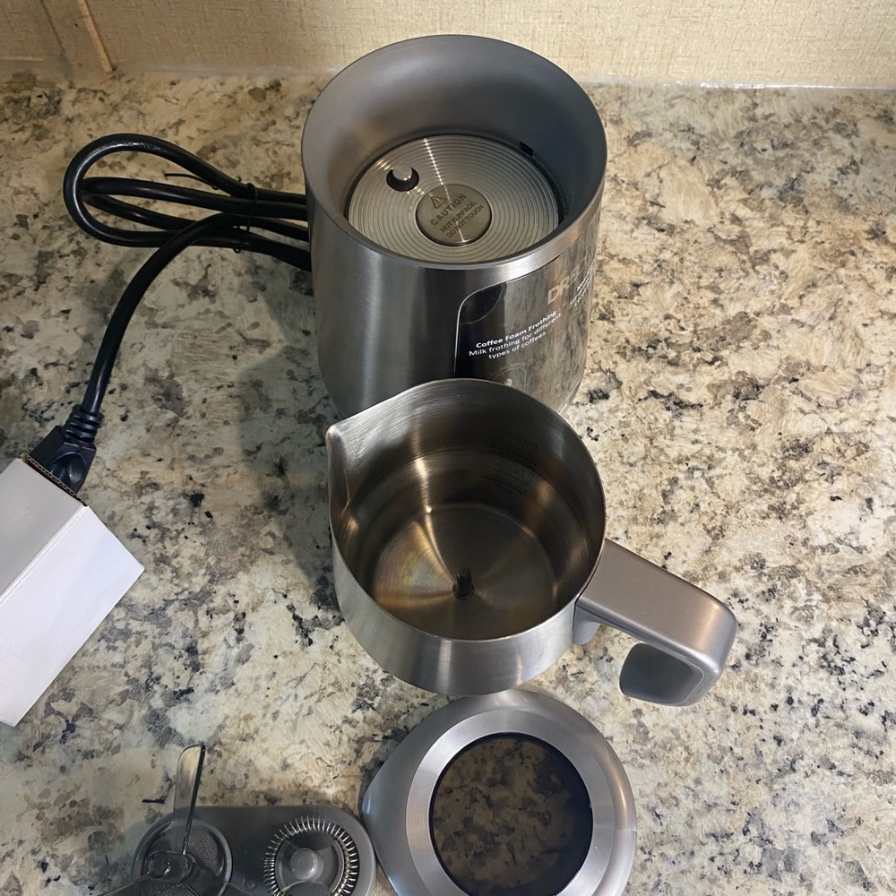 Silver Electric Milk Frother - Picture 2 of 8
